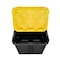 Greenmade Stackable Storage Tote W/ Lid, 12 gal, 20-1/2 in L x 15 in W x 14-7/10 in H, Black, Yellow 691294 - alternate 3